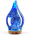 Oil Diffuser 3D Glass Aromatherapy Ultrasonic Humidifier, Air Refresh Auto Shut-Off, Timer Setting, BPA Free for Home Hotel Yoga Leisure SPA Gift 150Ml Last 6H