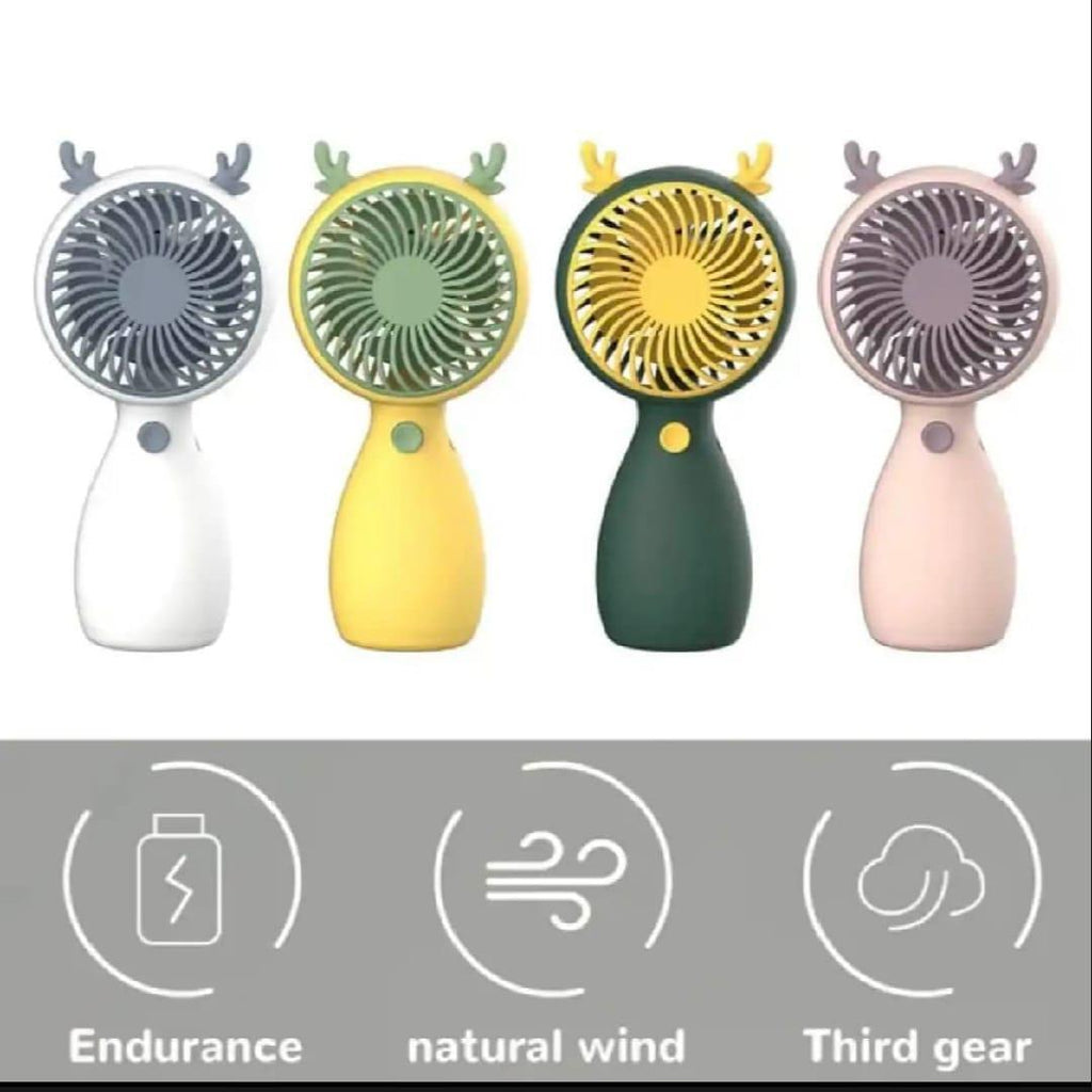 Portable Rechargeable Animal Ears Fan (Multicolor)