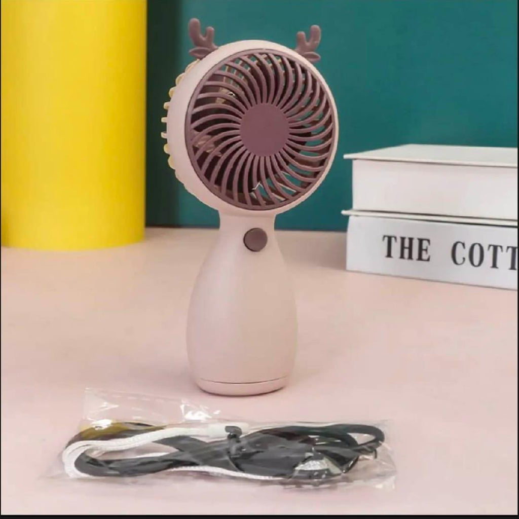 Portable Rechargeable Animal Ears Fan (Multicolor)