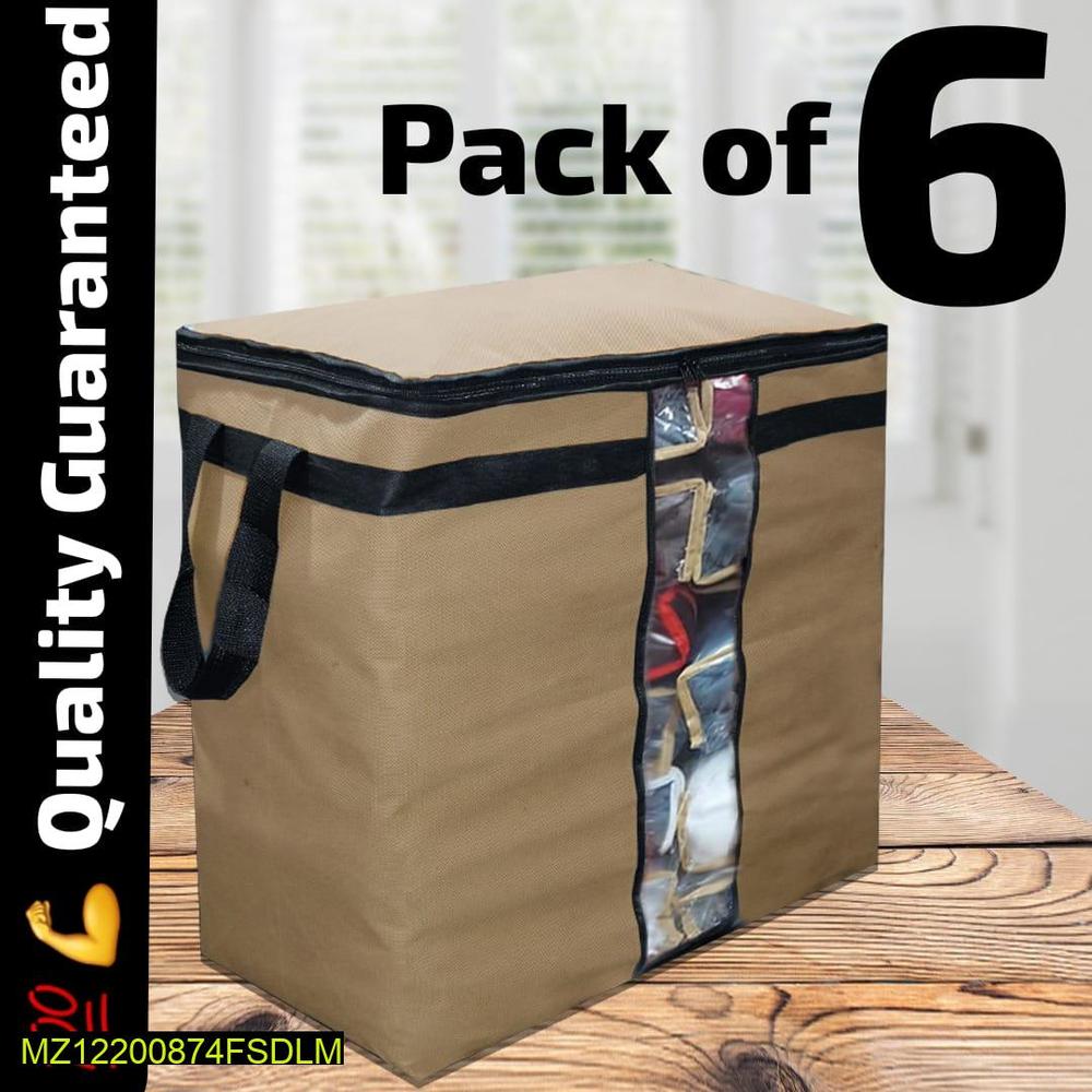 Pack of 6 Dustproof Storage Bags For Home & Wardrobe Organization