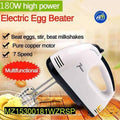 Electric Egg Beater 7 Speed White Black