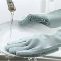 Rubber Magic Dishwashing Gloves Mint Green Kitchen Cleaning
